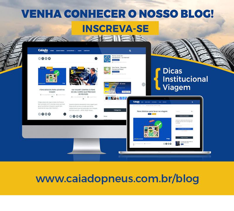 Blog da Caiado Pneus, muito conteúdo e dicas sobre pneus